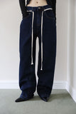 Curved String Denim Jeans