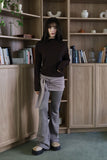 Ruched shirring half-neck top