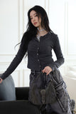 Pulli ribbed shirring tee