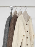 Olly Shetland Wool Cable Cardigan