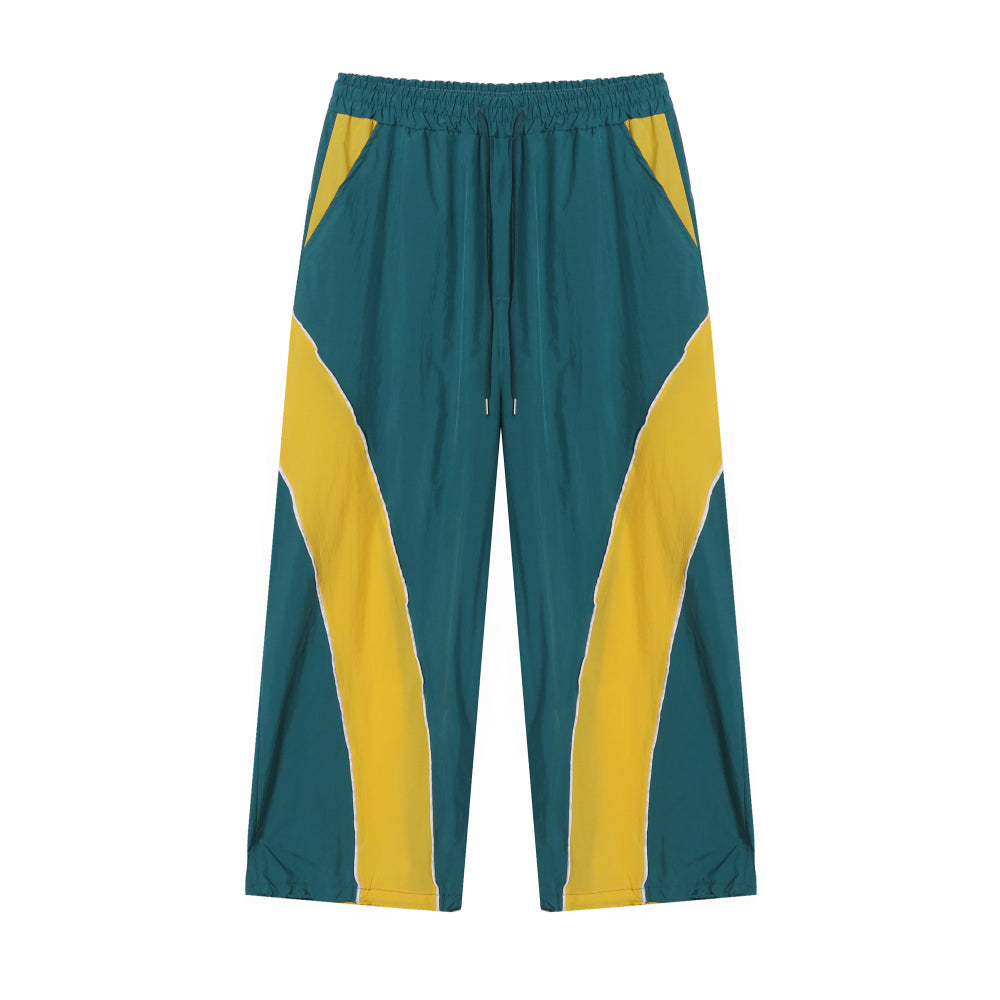 【KOOLOSET】Nylon Two-Tone Curve Line Pants KOOLOSET (クロゼット) - ナイロンツートンカーブラインパンツ