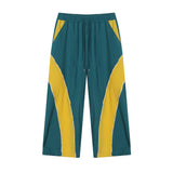 Nylon Two-Tone Curve Line Pants