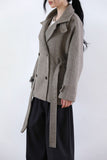 Eid high neck belted coat