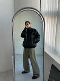 Winter High-Neck Leather Padding