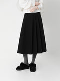 Modern Classic Pleated Midi Skirt