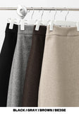 Brushed Banding Back Silt Long Skirt