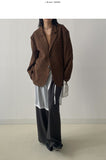 [unisex] Dart Suede Single Overfit Jacket