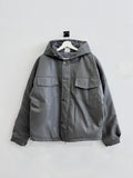 F/W Port Leather Hooded Jumper