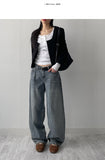 105 Low Wide Denim Pants