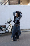 Antique Wrapping Denim Skirt