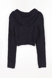 Cloud fur hoodie zip-up