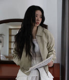 Humming Crop Leather Jacket