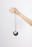 long heart chain necklace