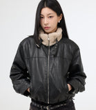 Poure Fur Leather Jacket