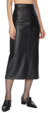 Maki leather long skirt