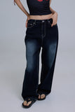 Devil Washing Wide Jeans