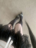 Winger Shirring Lace Skirt