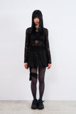 Pumpkin banding string mini skirt