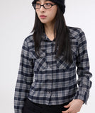 Lupine Check Crop Shirt