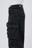 Traveler solid cargo denim pants