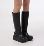 Natia leather long boots