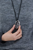 Flick Circle Leather Necklace