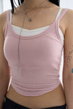 Laia wide binding cropped sleeveless top