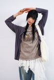 Muto loose two-way cardigan