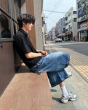 Kamen short sleeve knit zip-up