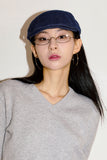 Ordinary denim hunting cap