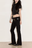 Slim lap bootcut pants