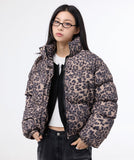 Carson leopard padded jacket