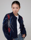 Juna argyle cardigan