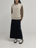 Wear Wool High Waist Long Skirt