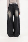 Half wrap wide denim