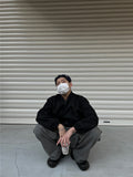 Curve Line Crop Nylon Jacket
