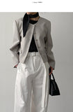 Bena Boucle No Collar Short Jacket