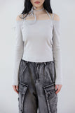 Bell strap shoulder tee