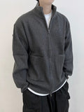 Cashlike full knit zip-up