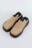 Mesh Chunky Platform Sole Mules