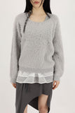 Belt halter fur knit