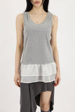 Frill layered sleeveless top
