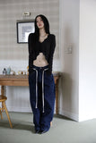 Curved String Denim Jeans
