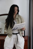 Humming Crop Leather Jacket