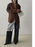 [unisex] Dart Suede Single Overfit Jacket