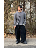 Twill Side Tuck Pants