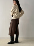 [Winter ver.] Falling Two Tuck Bermuda Slacks