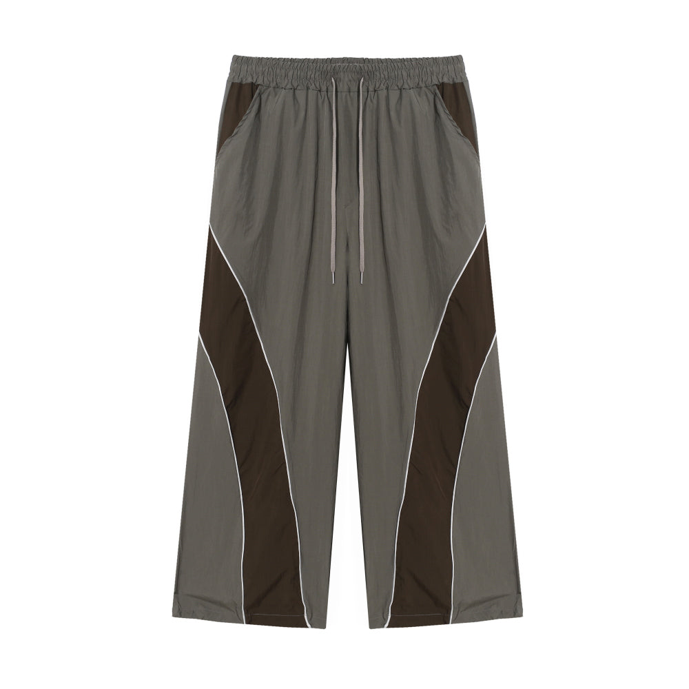 【KOOLOSET】Nylon Two-Tone Curve Line Pants KOOLOSET (クロゼット) - ナイロンツートンカーブラインパンツ