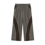 Nylon Two-Tone Curve Line Pants