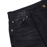 Oil Washed Dark Black Denim